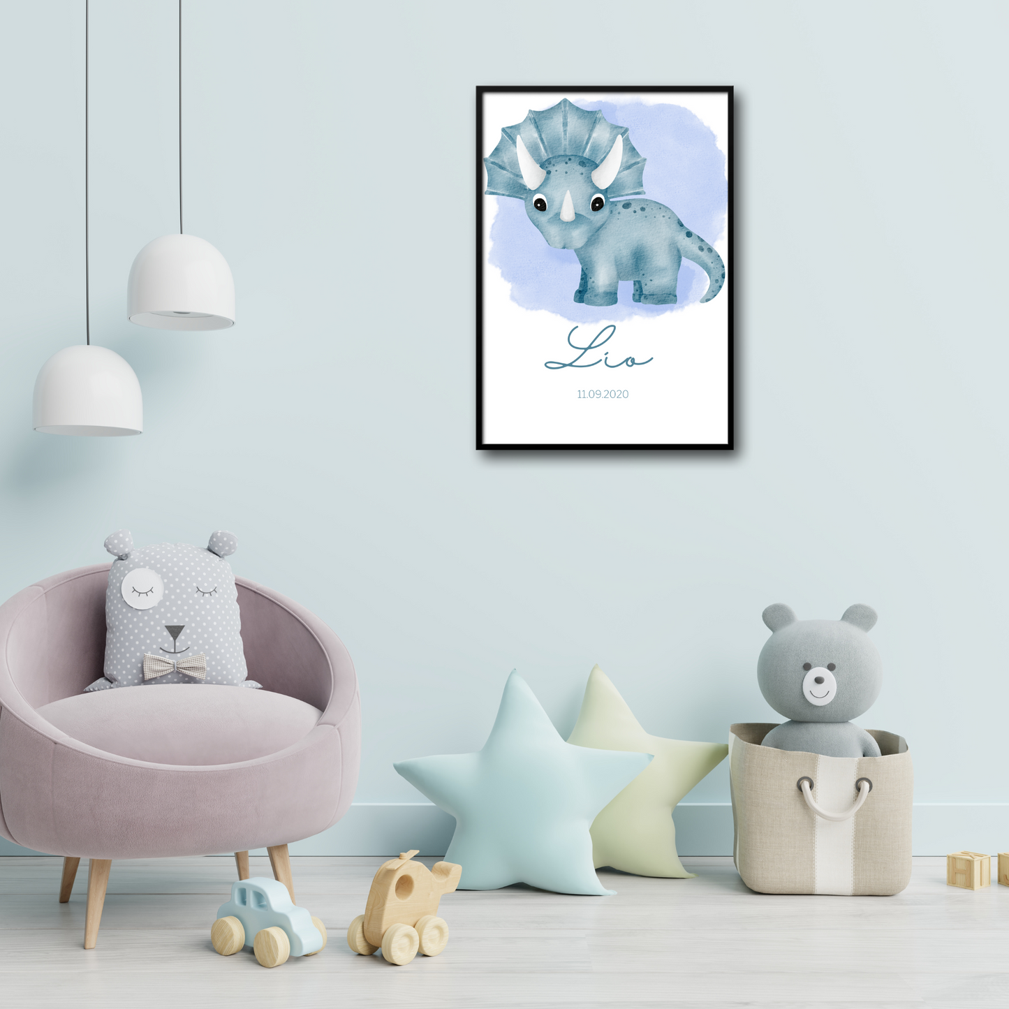 Geburtsposter mit Giraffe-Motiv - Poster Din A1 (hoch)