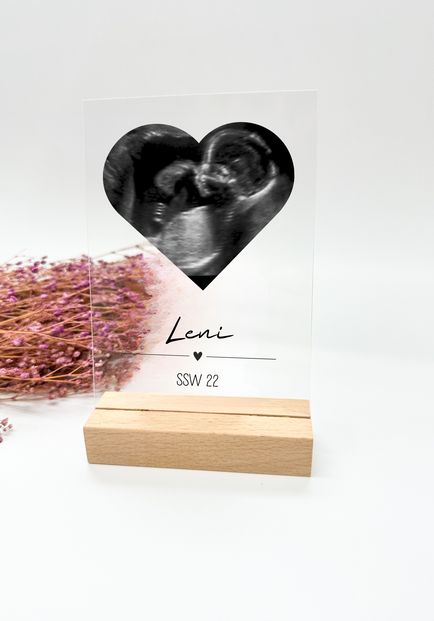 Ultraschallfoto auf Acrylglas | Geschenk für Eltern | Geschenk zur Geburt | Geschenk Mutter | Geschenk Vater