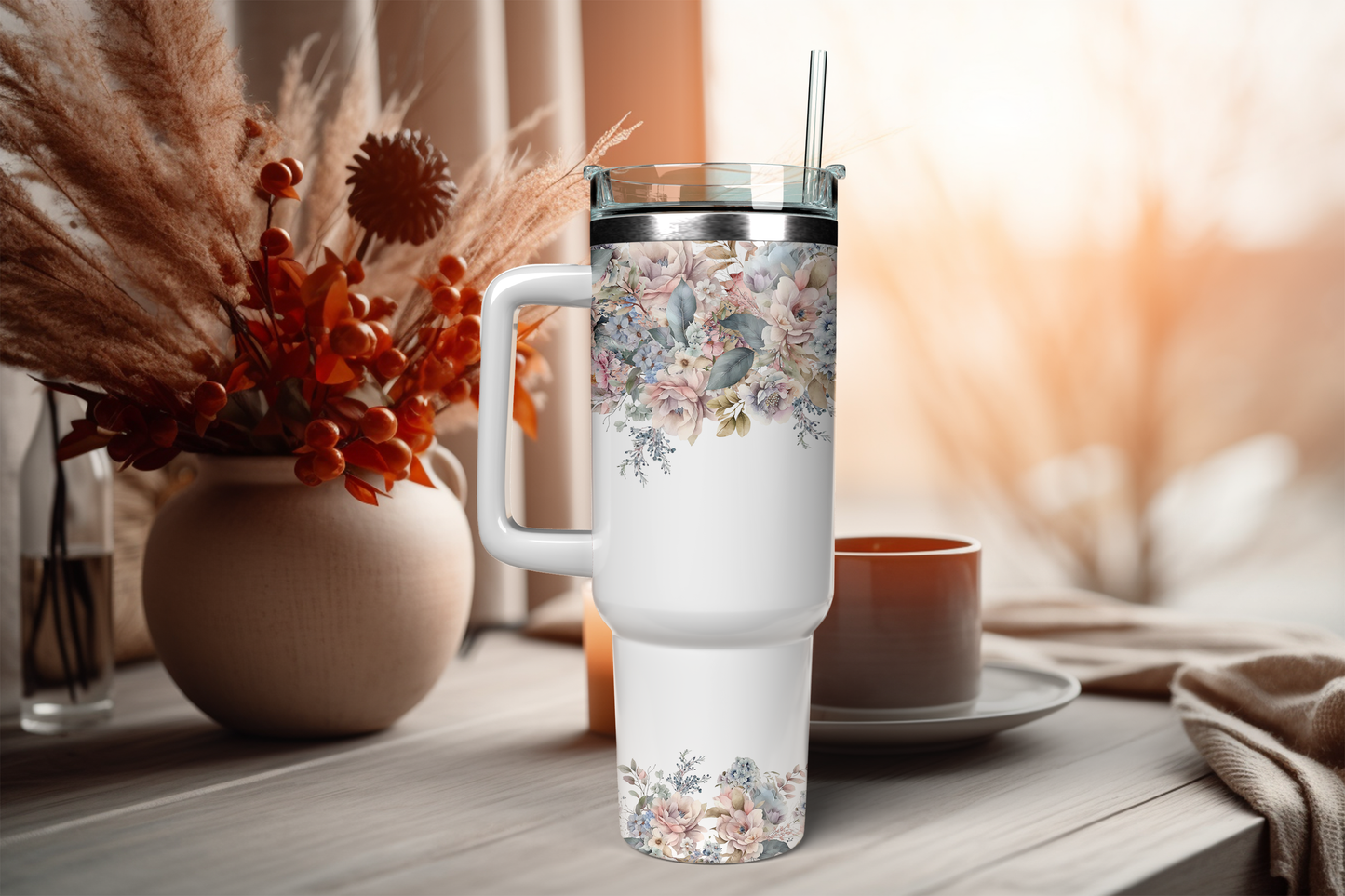 UV DTF Aufkleber Blumen | Sticker | für 40oz Tumbler | zum selbst aufkleben