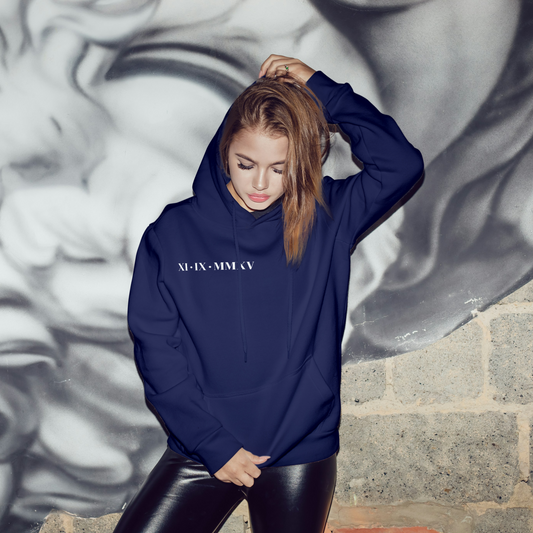 Hoddie with Roman wedding date/date of getting to know each other - Premium unisex hoodie