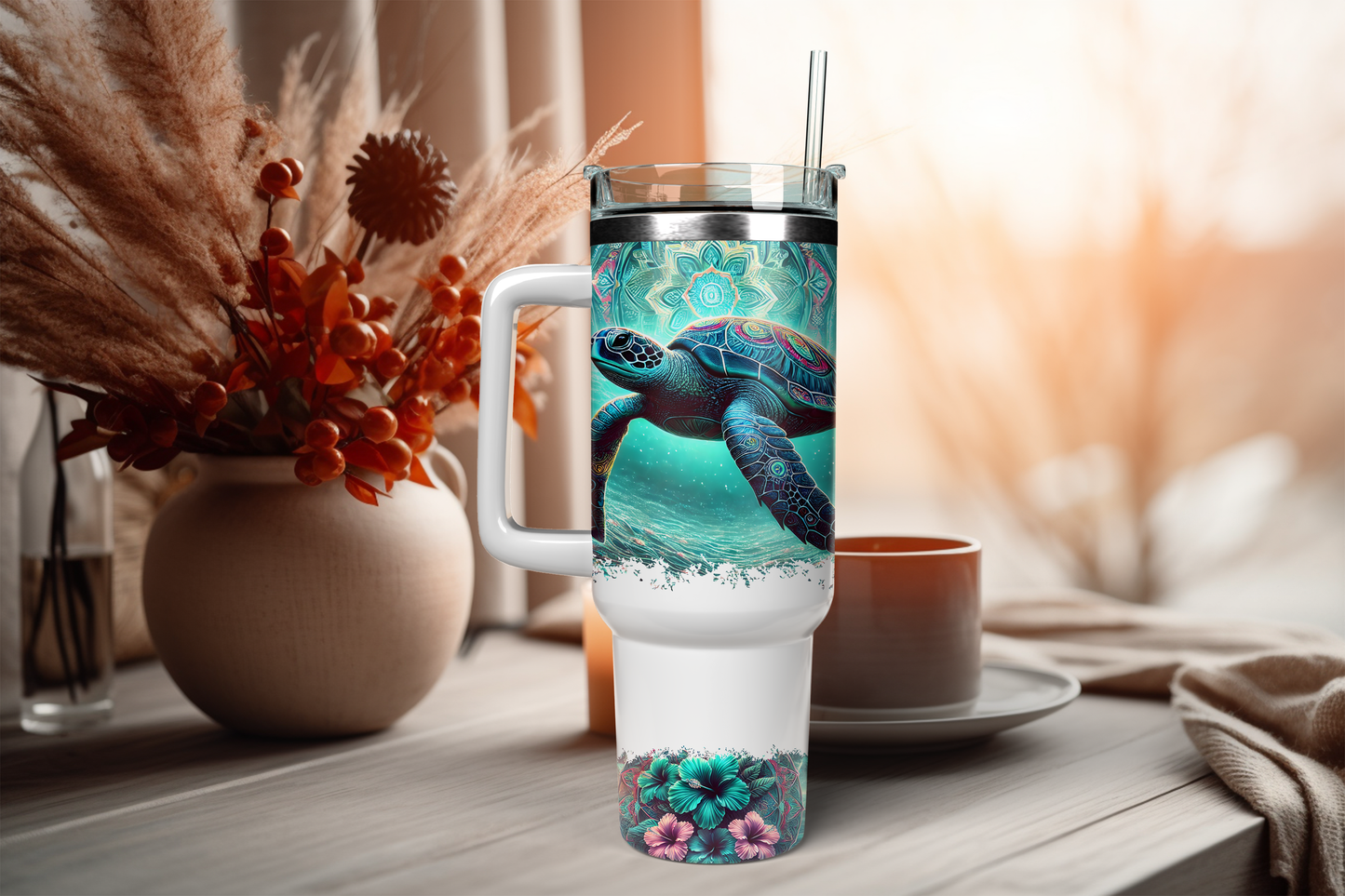 UV DTF Aufkleber Meeres Schildkröte | Sticker | für 40oz Tumbler | zum selbst aufkleben