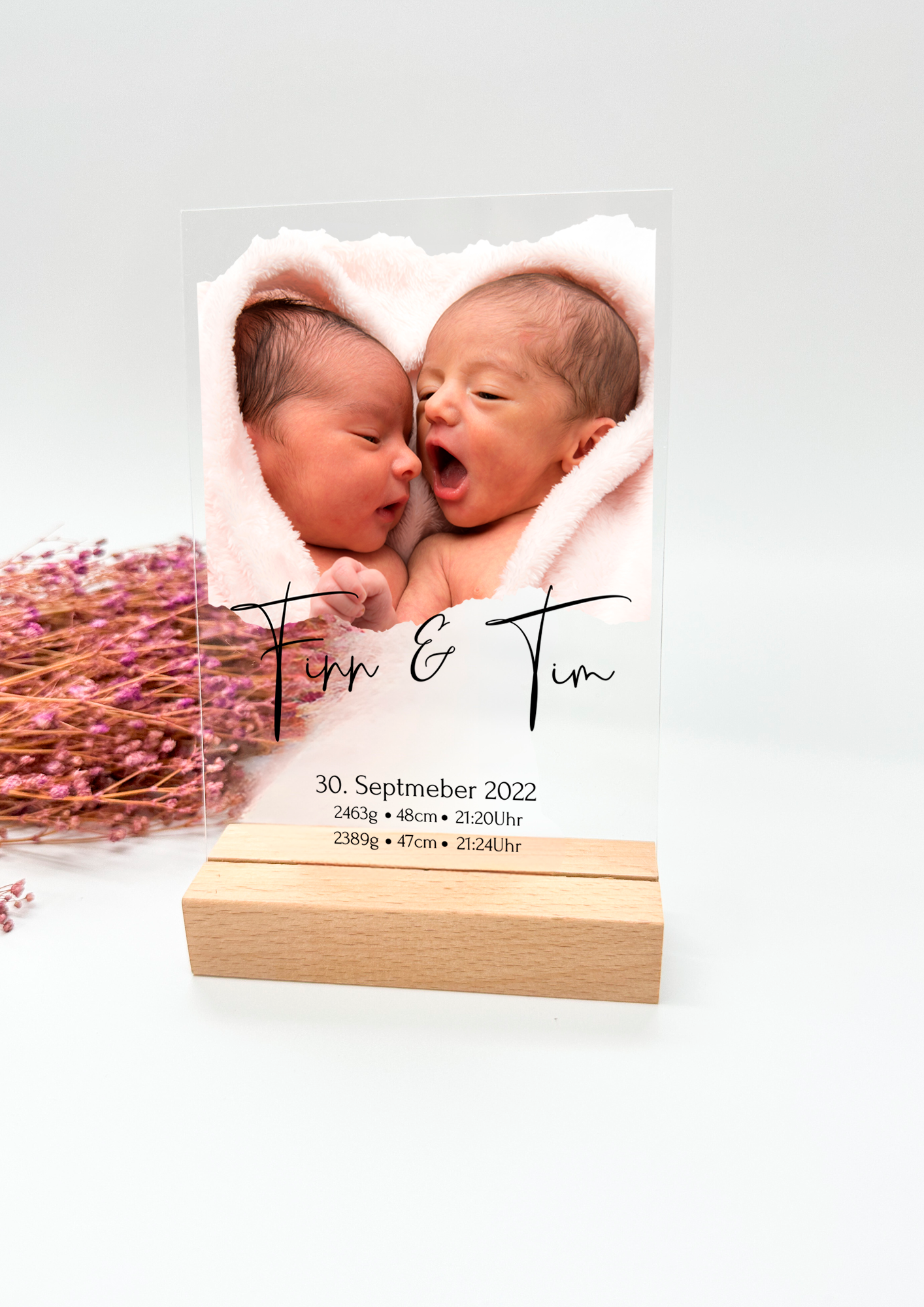 Babyfoto auf Acrylglas | Geschenk für Eltern | Geschenk zur Geburt | Geschenk Mutter | Geschenk Vater