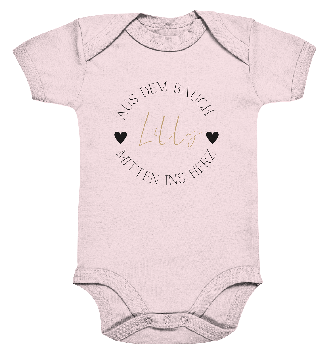 Babybody | Newborn | Aus dem Bauch mitten ins Herz | Schwangerschaft verkünden | Bodysuit | personalisiert | Geburt | Geschenk