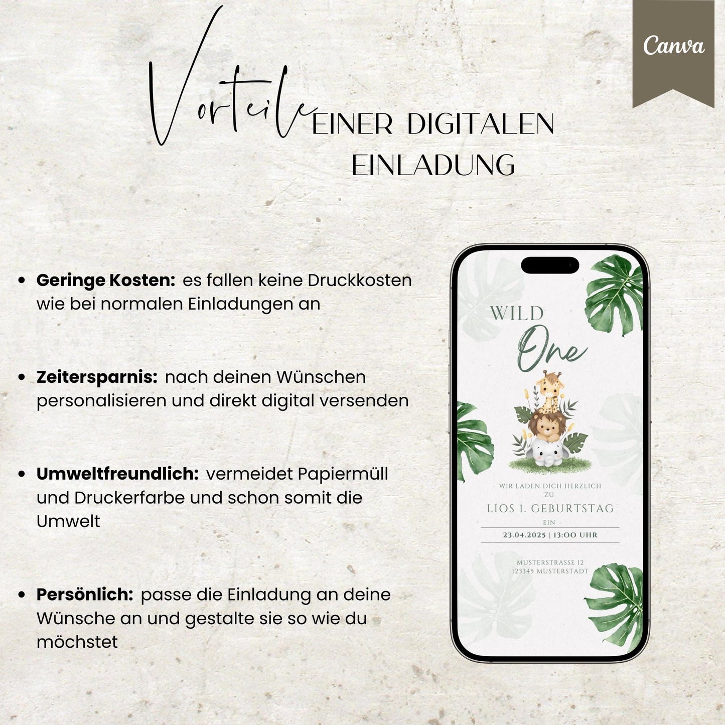 Digitale Geburtstagseinladung Kind | Vorlage Einladung | Kindergeburtstag | digitale Einladung | eCard | Geburtstag | Canva Vorlage |