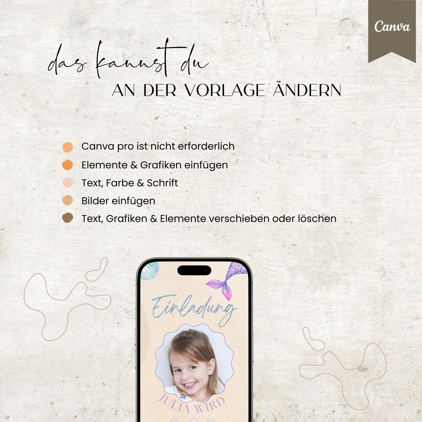 Digitale Geburtstagseinladung Kind | Vorlage Einladung | Kindergeburtstag | digitale Einladung | eCard | Geburtstag | Canva Vorlage | Foto