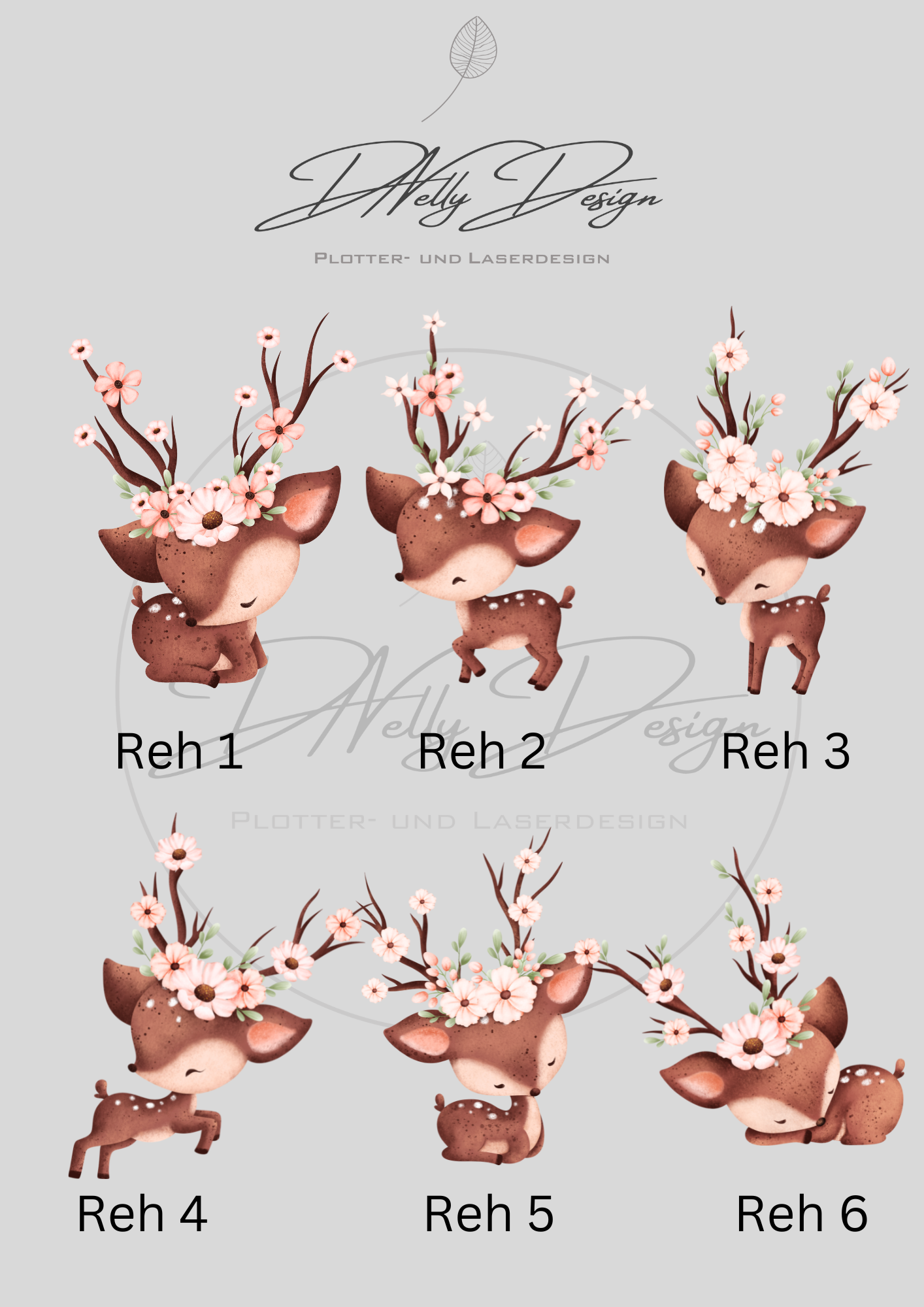 Tasse mit süßem Reh Motiv personalisiert mit Namen | Kindertasse | Reh | Tasse für Kinder | Tasse für Mädchen