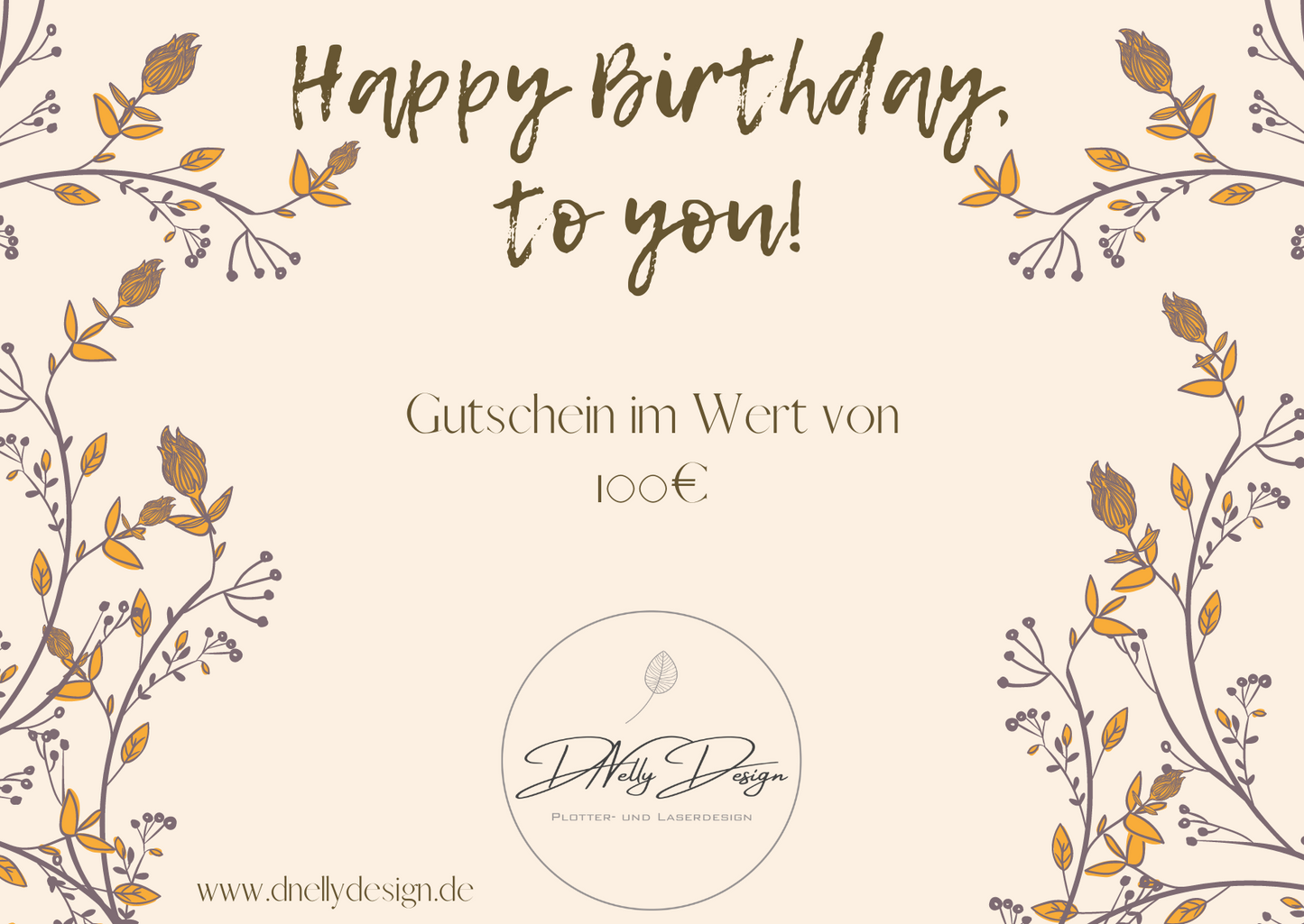 DNellyDesign Geburtstagsgutschein
