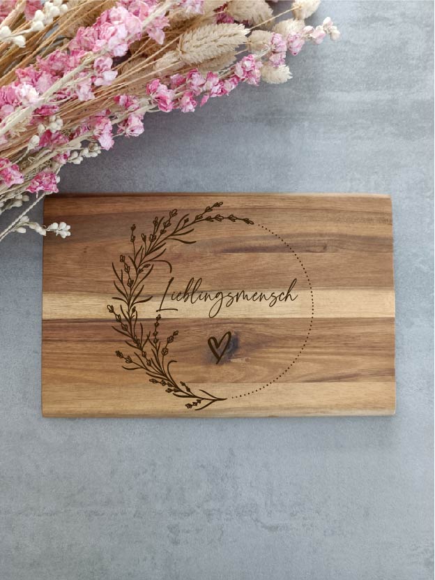 Brettchen Lieblingsmensch | Frühstücksbrettchen | Beste Freundin | Hochzeitsgeschenk | Frühstücksbrettchen personalisiert | Holz