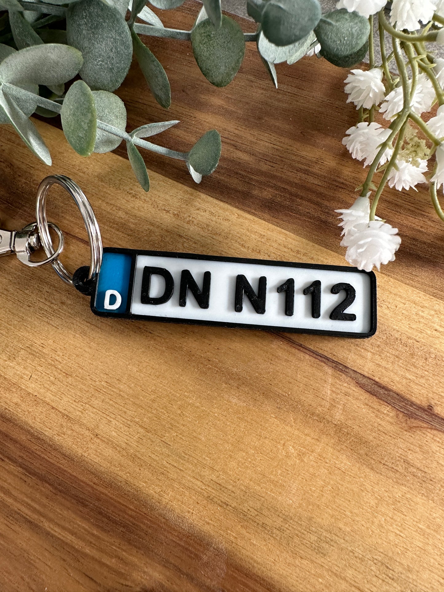 Schlüsselanhänger Kennzeichen 3D | personalisierte Schlüsselanhänger | Geschenk | Autokennzeichen | Schlüsselanhänger mit Kennzeichen
