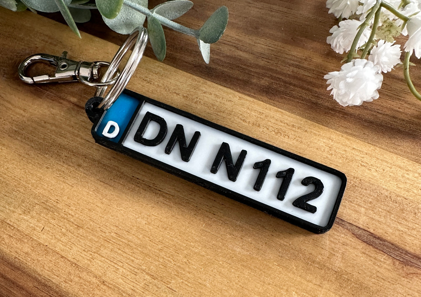 Schlüsselanhänger Kennzeichen 3D | personalisierte Schlüsselanhänger | Geschenk | Autokennzeichen | Schlüsselanhänger mit Kennzeichen