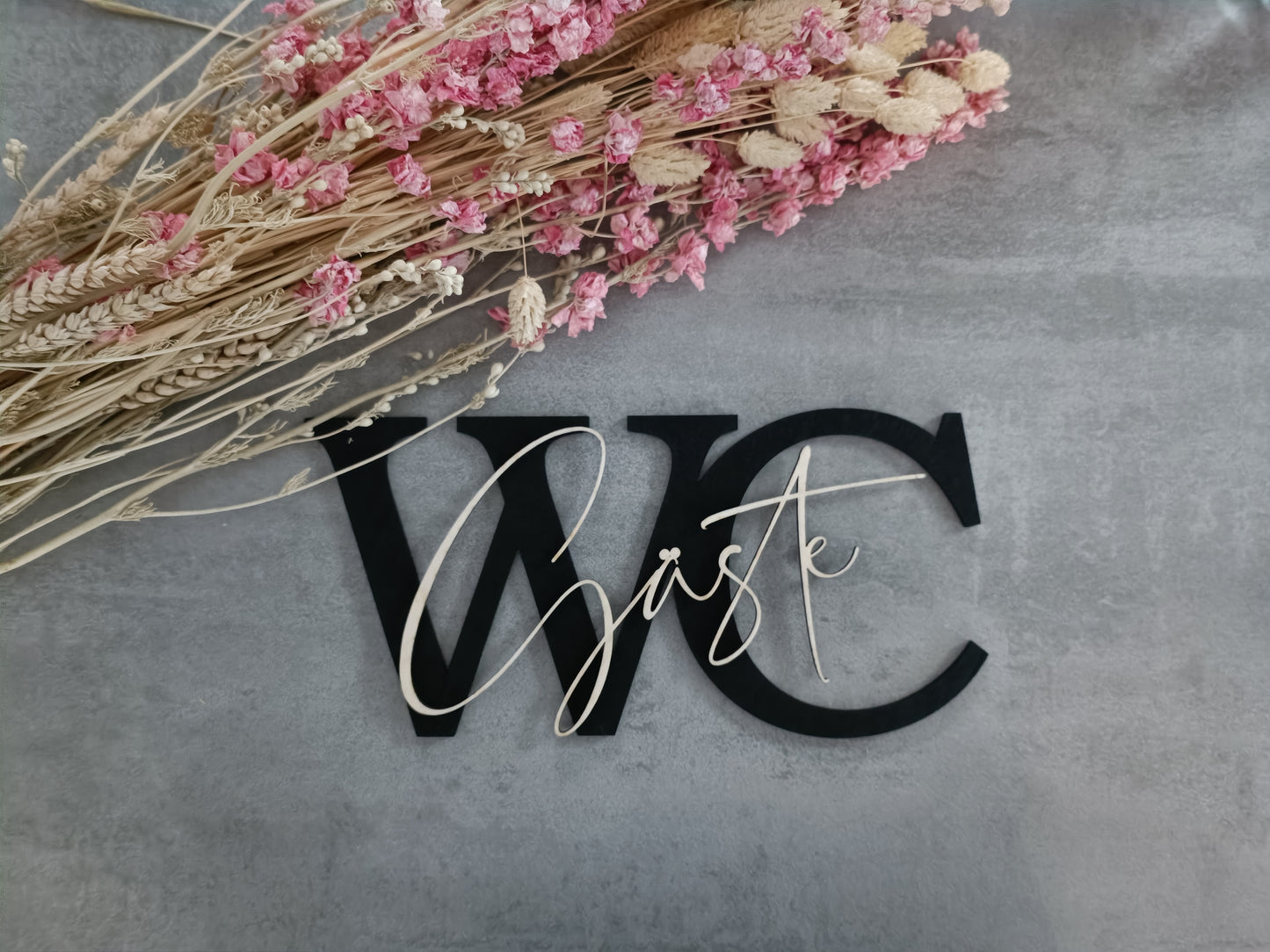 WC Türschild 3D | Gäste WC Schriftzug | Gäste WC 3D