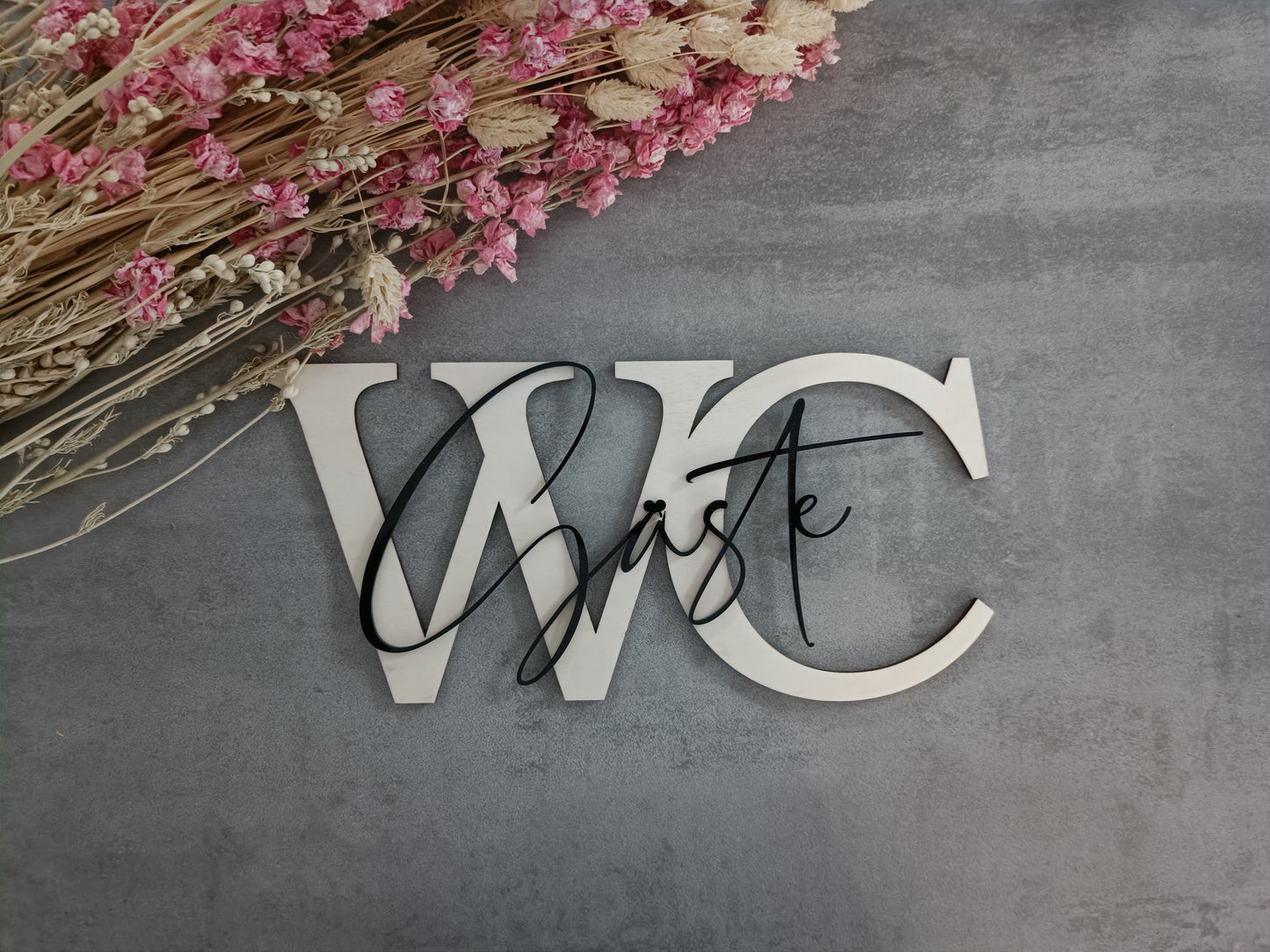 WC Türschild 3D | Gäste WC Schriftzug | Gäste WC 3D