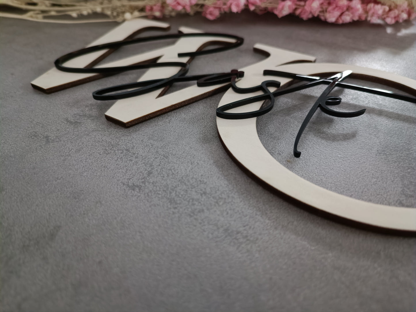 WC Türschild 3D | Gäste WC Schriftzug | Gäste WC 3D