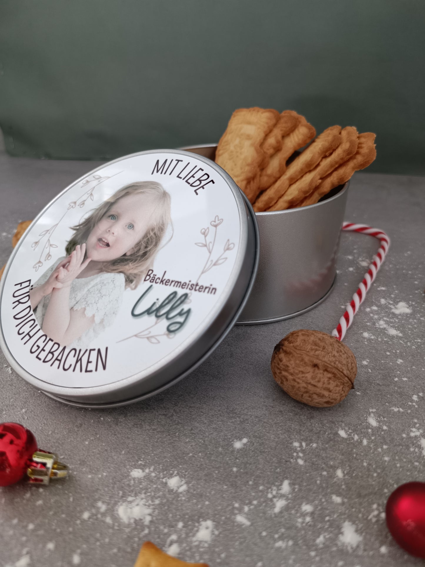 personalisierte Keksdose | mit Name | Plätzchendose | Dose für Weihnachtsplätzchen | Weihnachtskekse | Wichtelgeschenk | Weihnachtsgeschenk