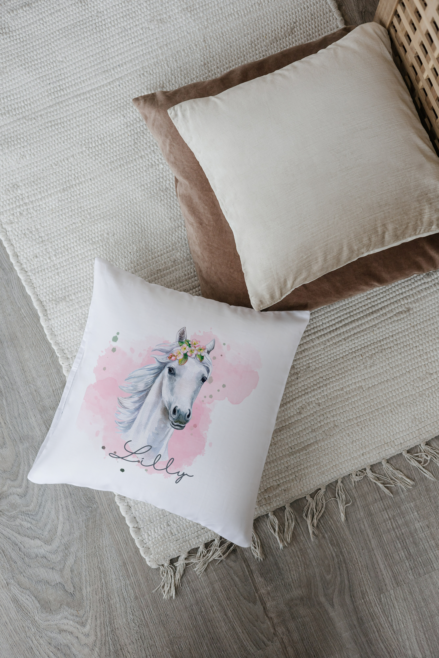 Kissen mit Pferd | Namenskissen | Pferdekissen | Geschenk | Kissen | personalisiert