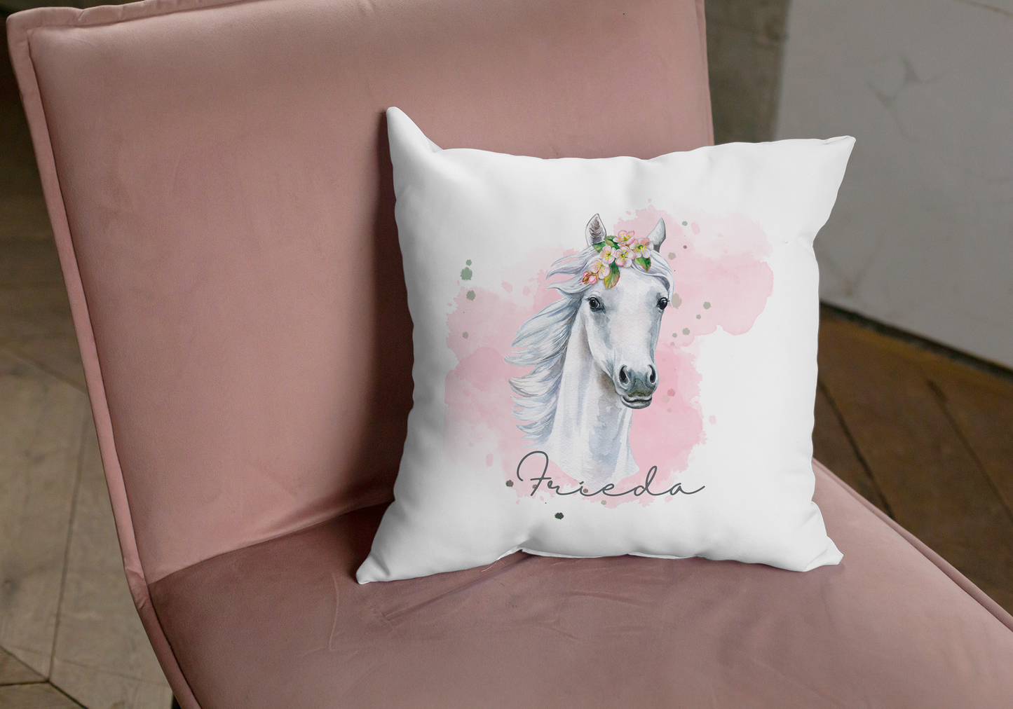Kissen mit Pferd | Namenskissen | Pferdekissen | Geschenk | Kissen | personalisiert