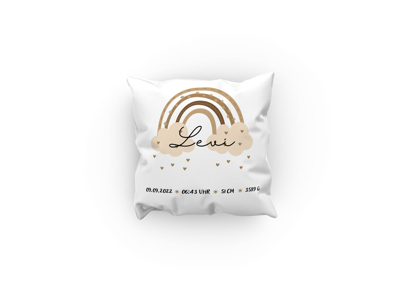 Geburtskissen | Namenskissen | Regenbogenkissen | Geschenk | Kissen | personalisiert | Geburtsdaten