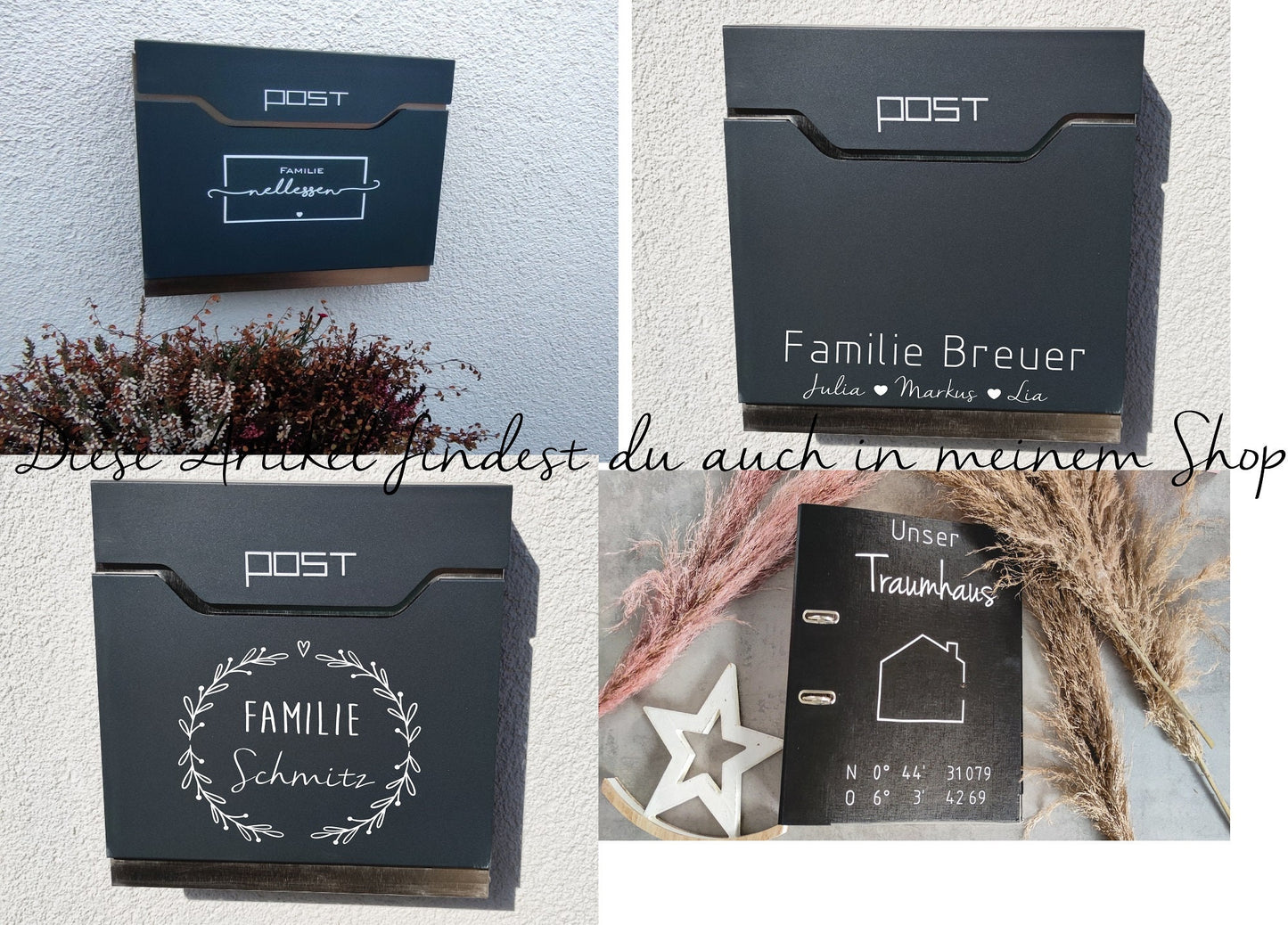 Briefkasten Aufkleber | Personalisiert / Briefkastenbeschriftung/ Modern / Name