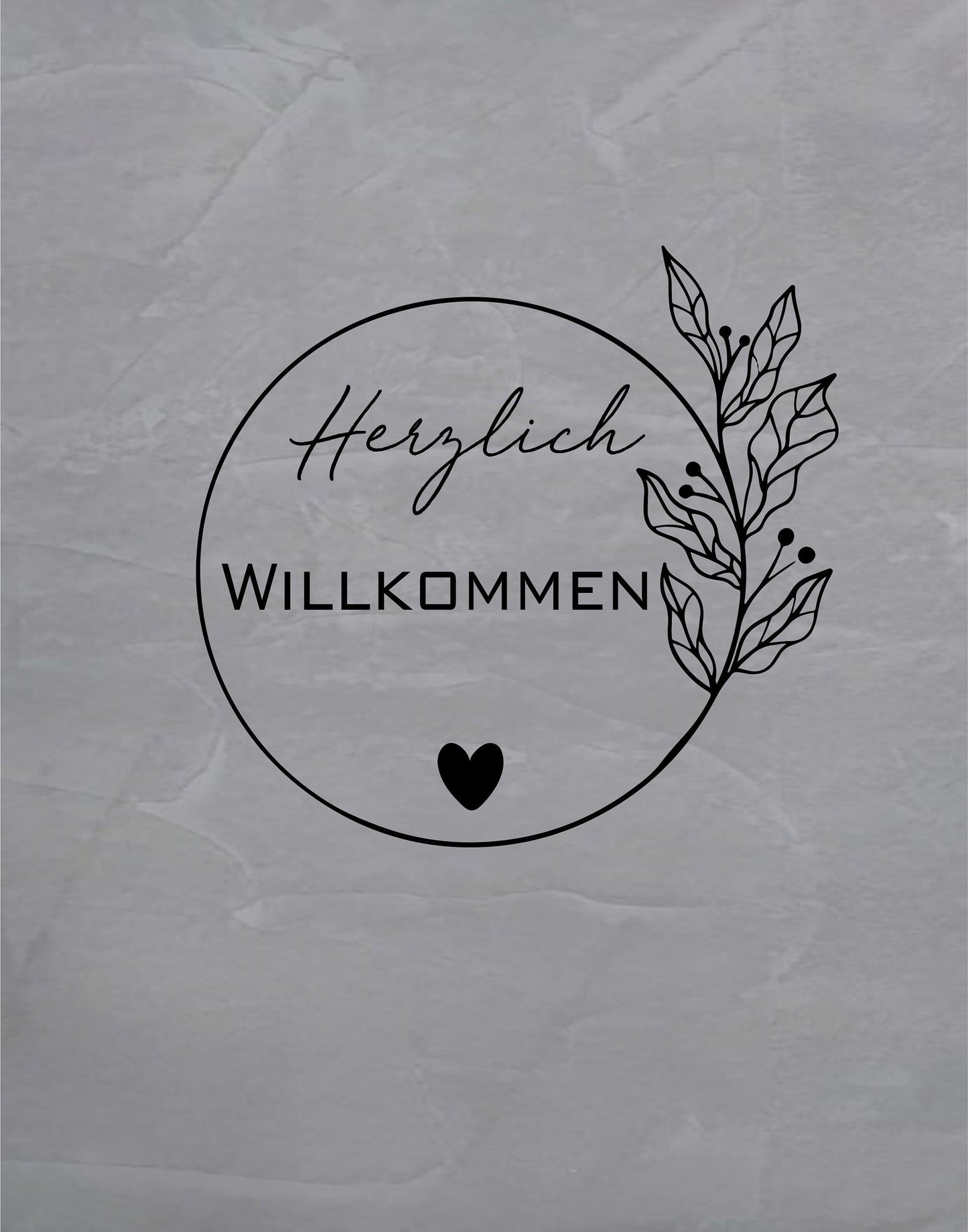 Aufkleber Herzlich Willkommen | Haustüraufkleber | Vinylaufkleber | Aufkleber für Glas | Spiegelaufkleber | Dekoration | Aufkleber | Aufkleber Eingangstür