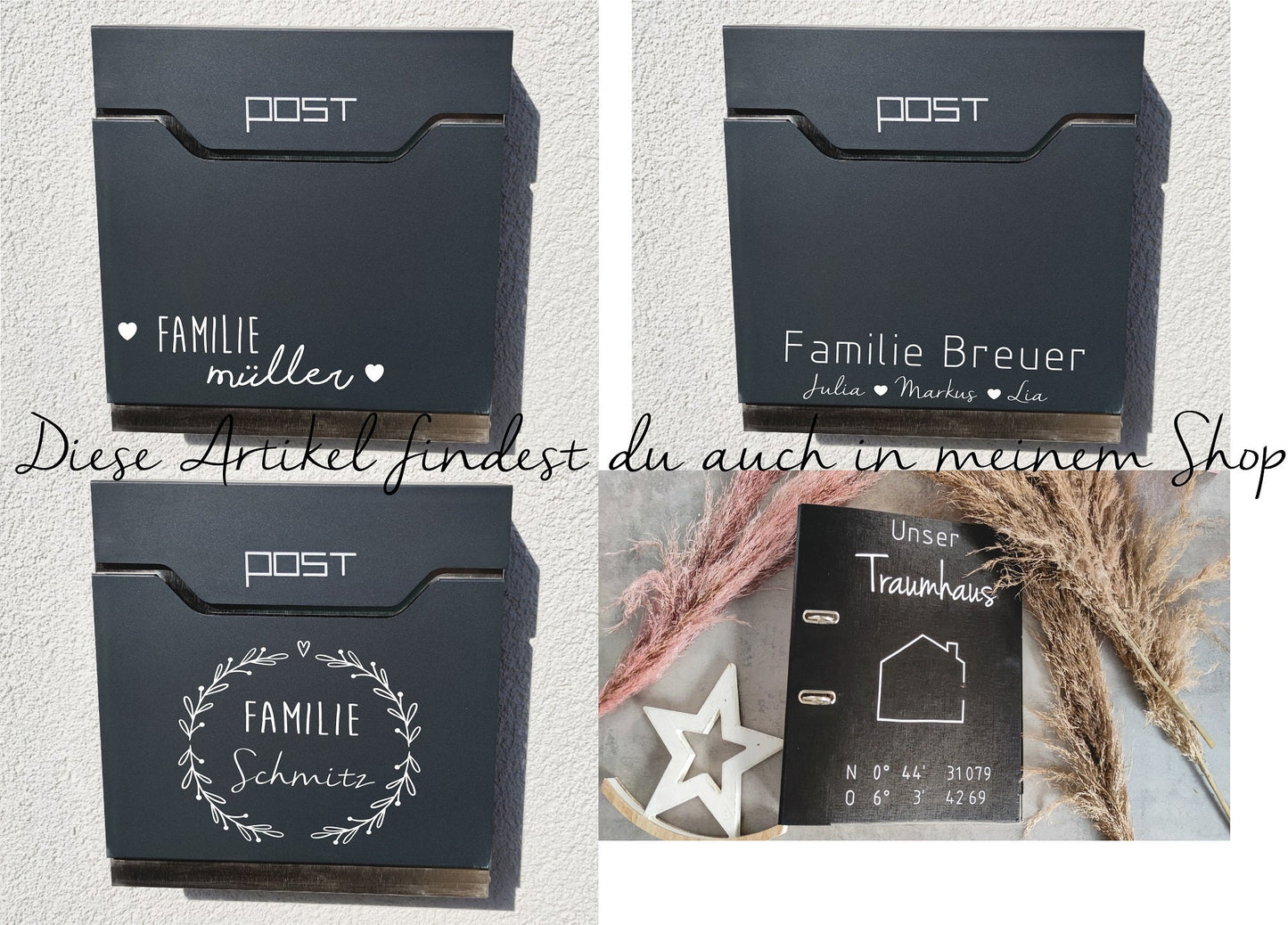 Briefkasten Aufkleber | Personalisiert | Briefkastenbeschriftung | Modern | Name