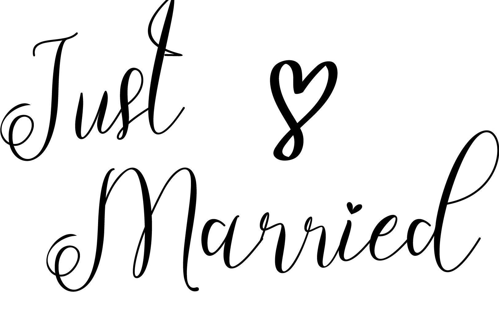 Just Married Aufkleber Für Autofenster, Wasserfest, Hochzeitsdeko