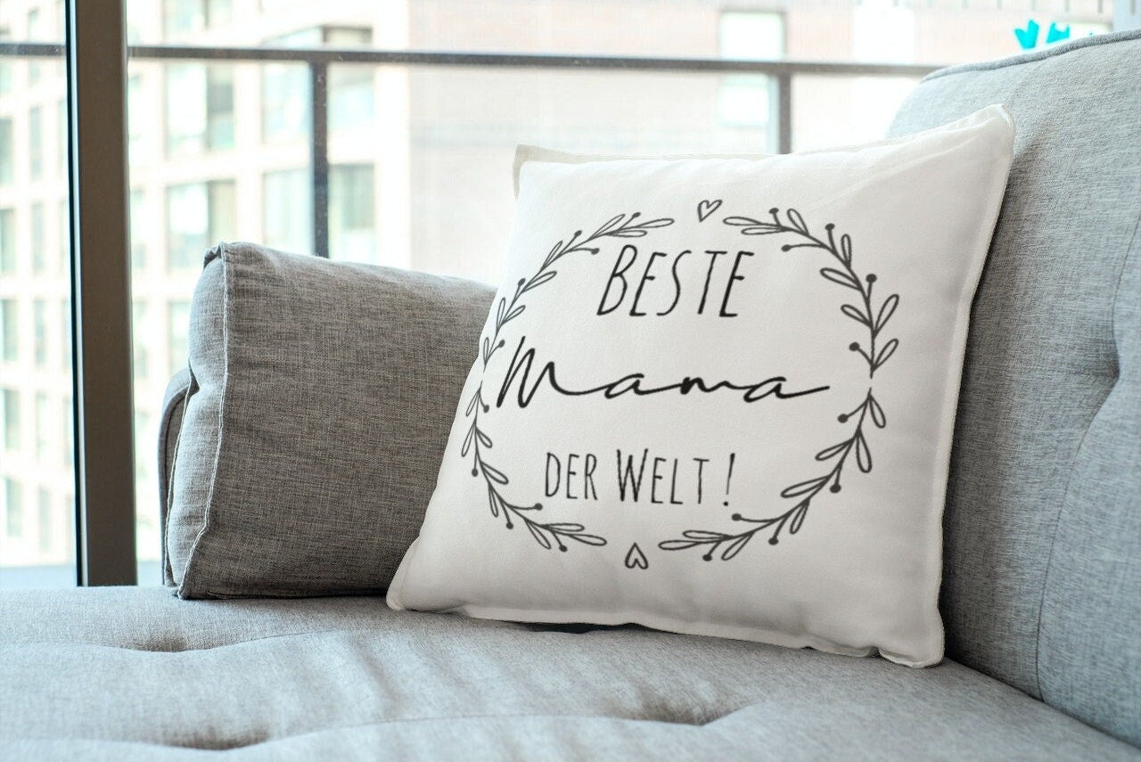 Oreiller Meilleur maman/papa/grand-mère/grand-père/tante au monde ! pour oreiller/Fête des mères/Fête des pères/Cadeau