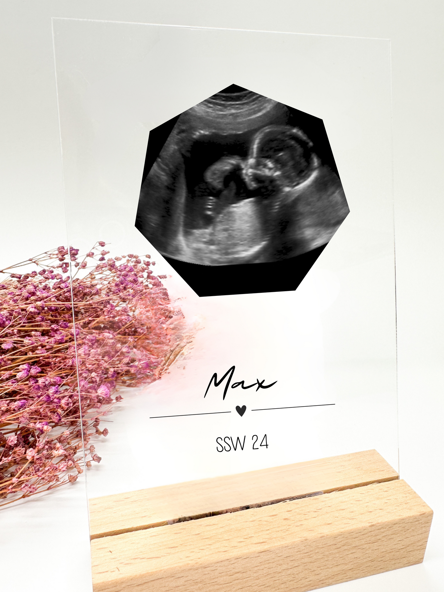 Ultraschallfoto auf Acrylglas/Geschenk für Eltern/Geschenk zur Geburt/ Geschenk Mutter / Geschenk Vater