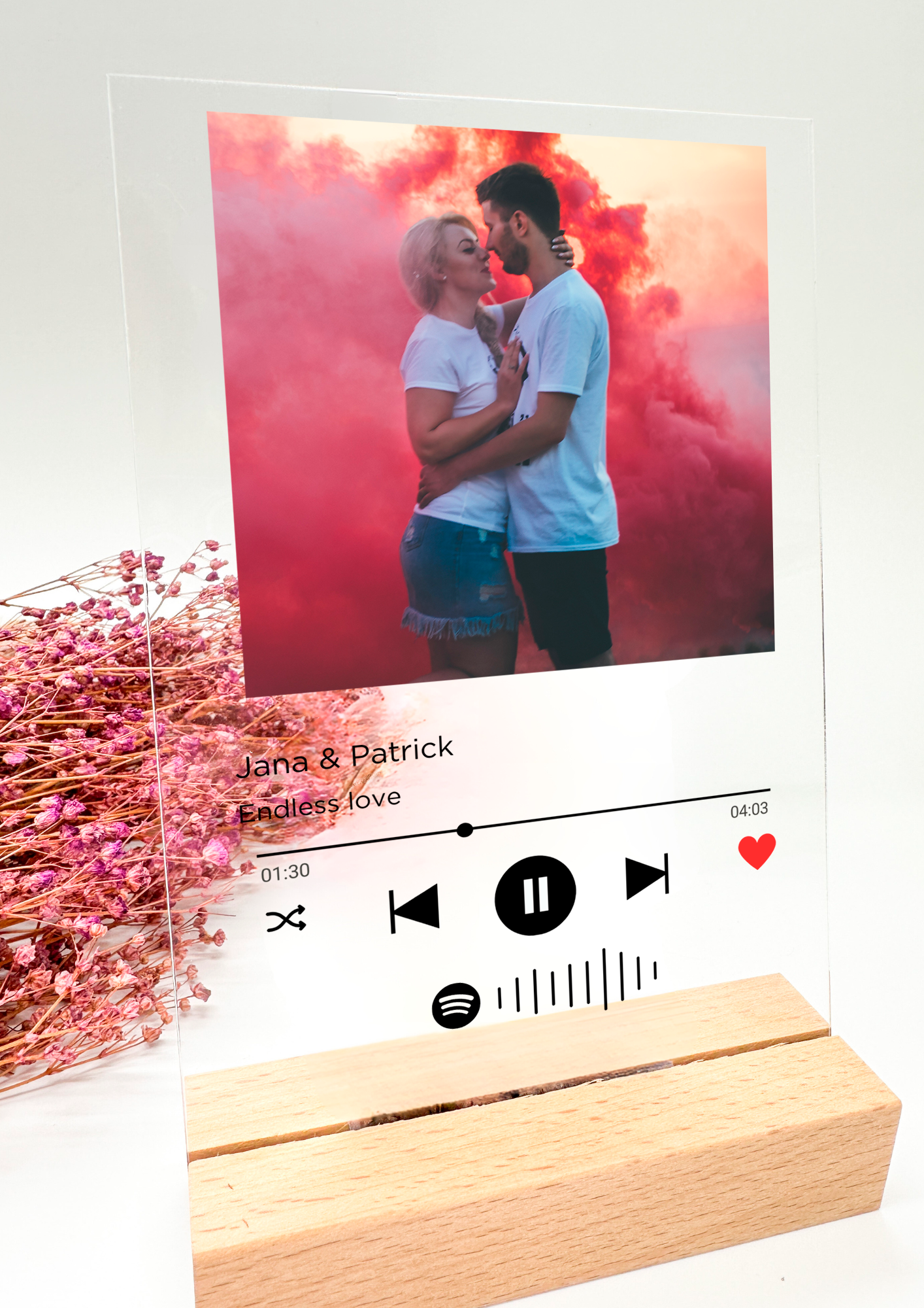 Musikbild auf Acryl/personalisierte Song Platte/Geschenk Paare