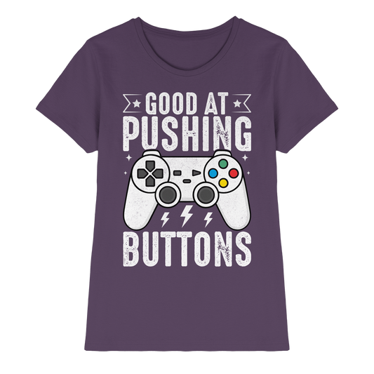 Good at Pushing Buttons - Ladies Premium Shirt