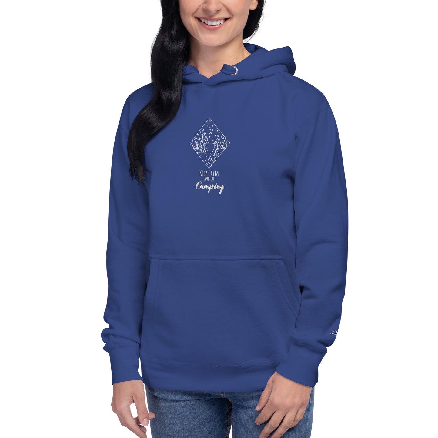 Camping Hoodie with Embroidery - Unisex Hoodie