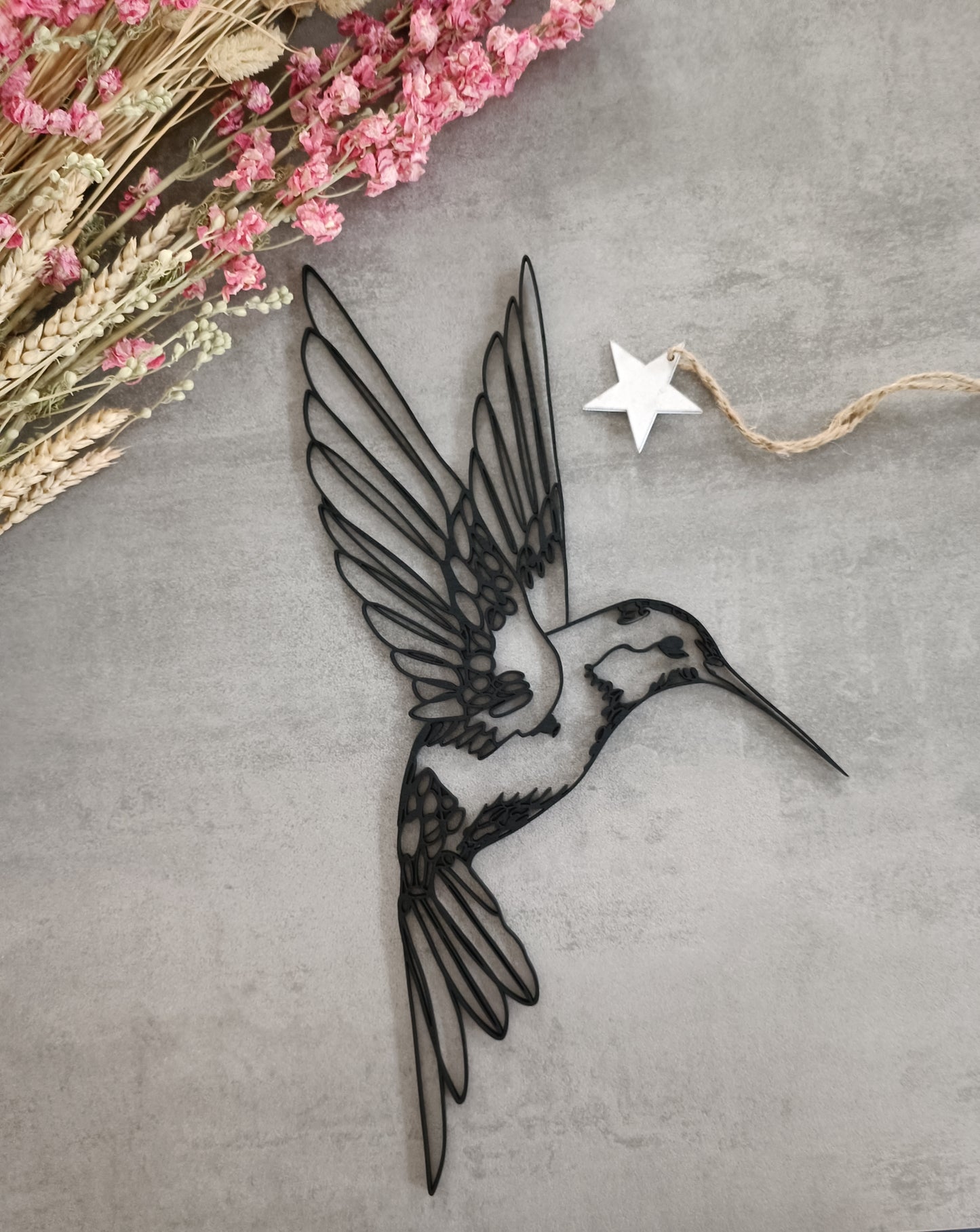 Linearte wall decoration hummingbird made of wood/wall decoration/wall decoration made of wood/hummingbird