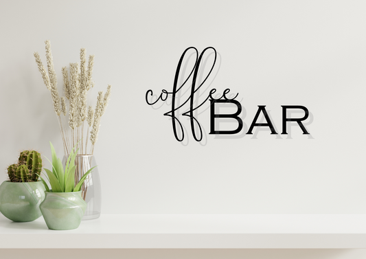 Coffee Bar Schriftzug aus Holz | Schriftzug für Küche | Schriftzug für Essbereich | Wanddekoration | Schriftzug für die Wand