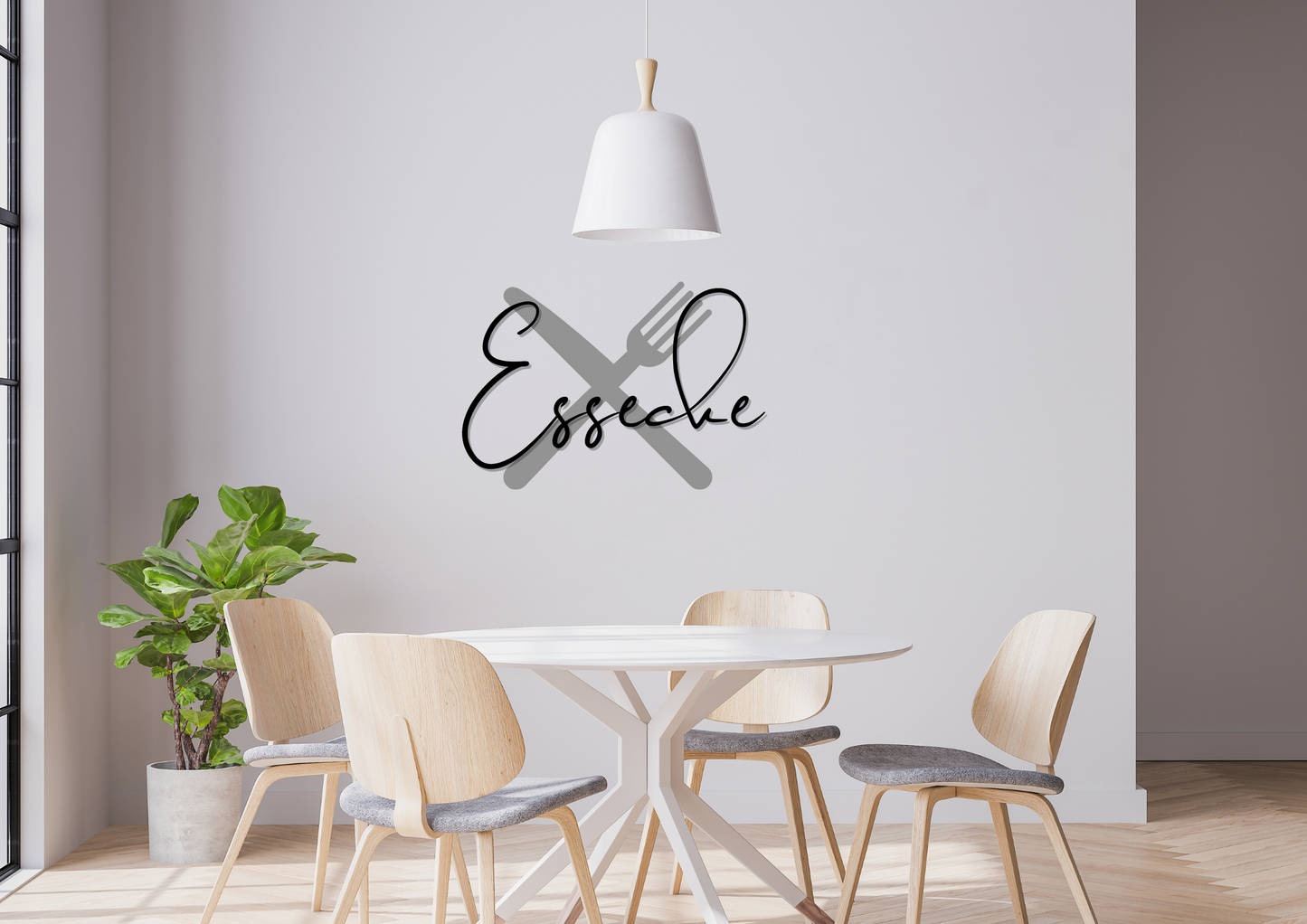 Lettering dining area in 3D look/wooden lettering/wall decoration/dining room wall decoration/kitchen wall decoration/kitchen decoration/dining room decoration/wooden lettering