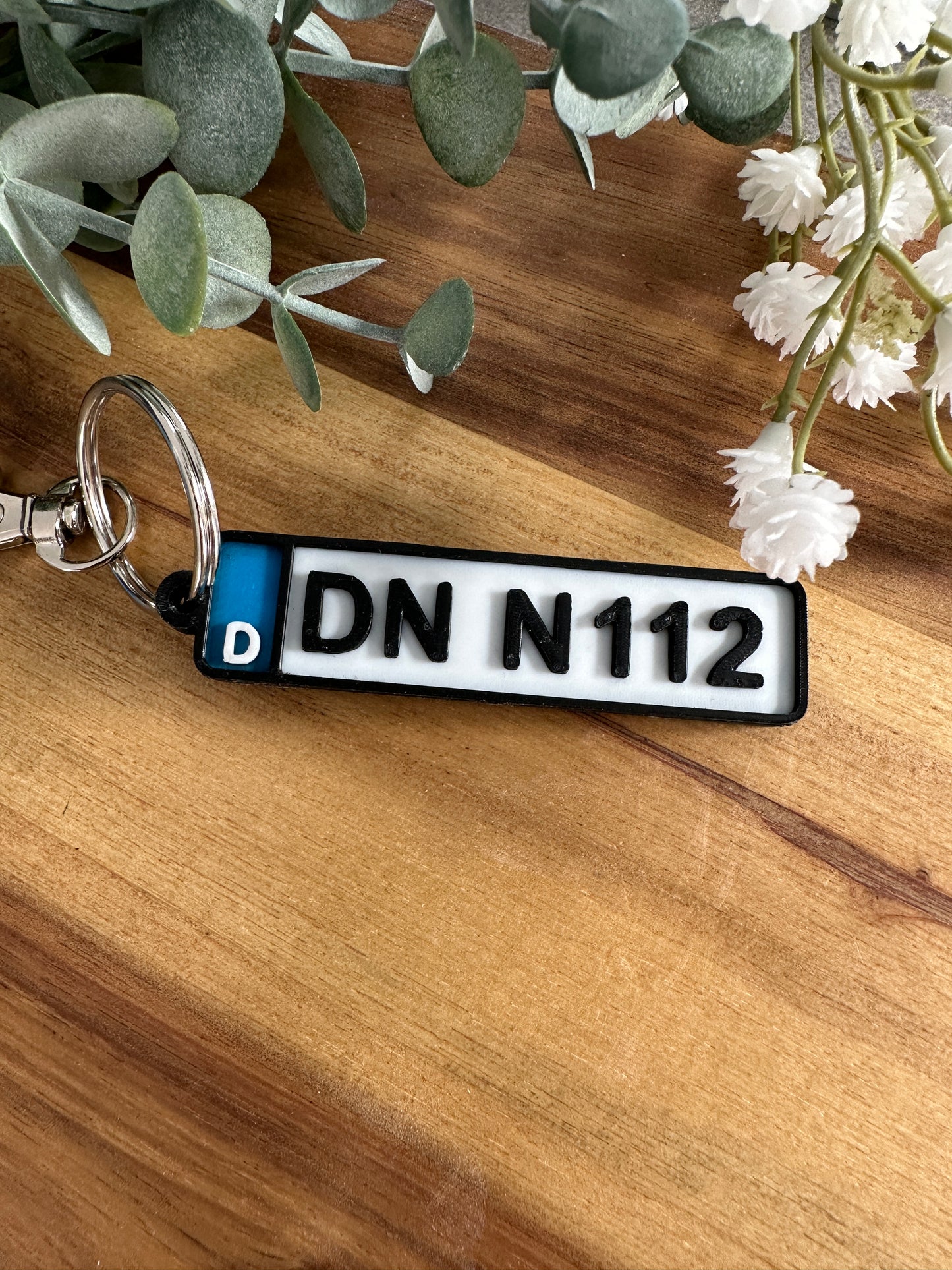 Schlüsselanhänger Kennzeichen 3D/personalisierte Schlüsselanhänger/Geschenk/Autokennzeichen/Schlüsselanhänger mit Kennzeichen