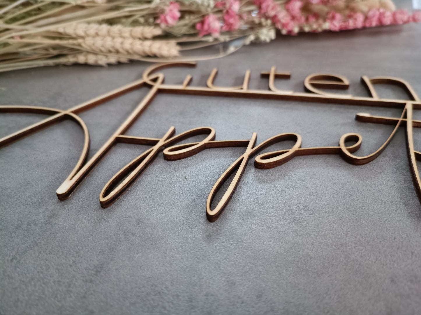 Bon Appetit lettering made of wood/lettering for kitchen/lettering for dining area/wall decoration/lettering for the wall