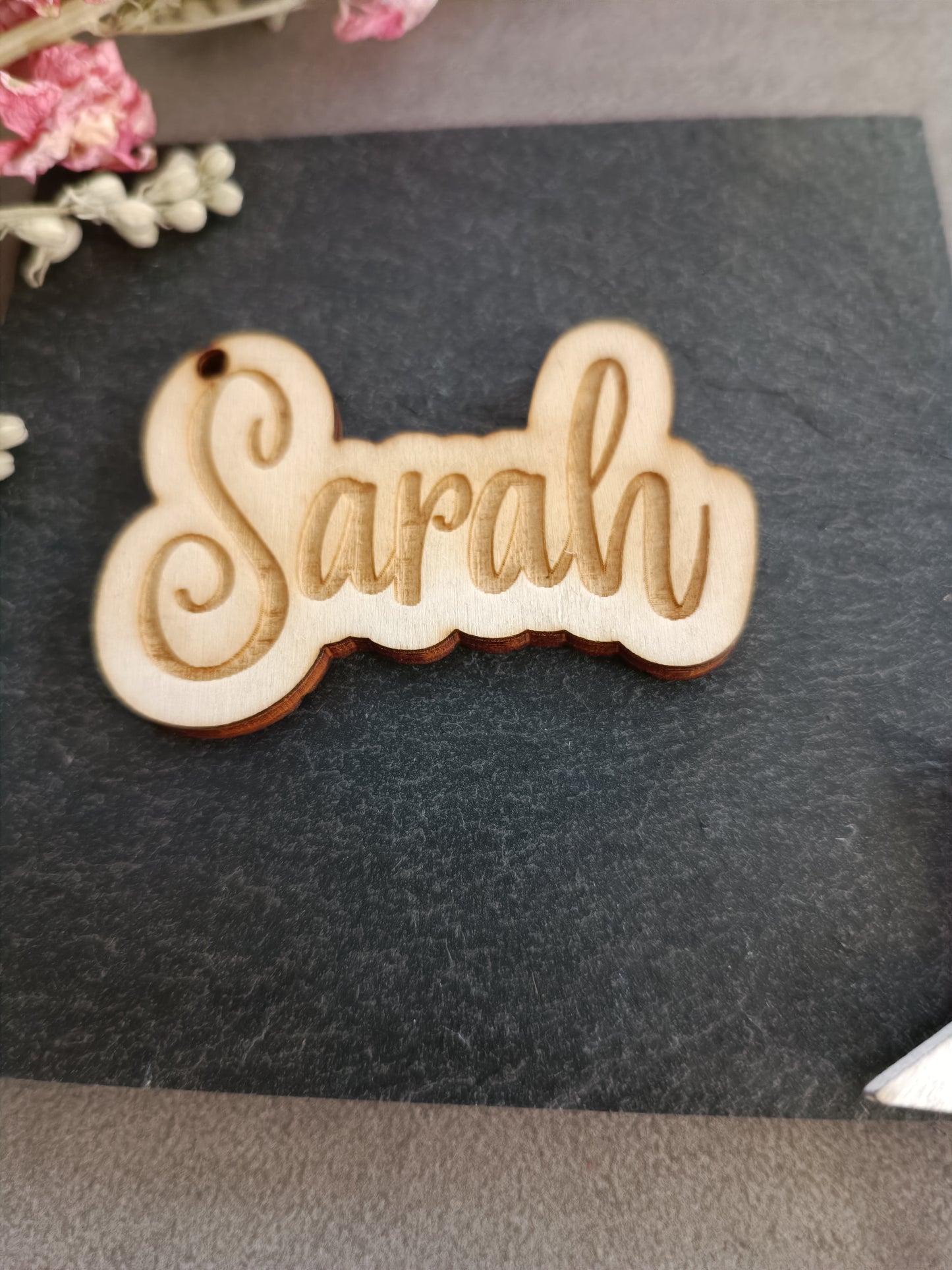 Keychain with name made of poplar plywood/personalized with name/keychain