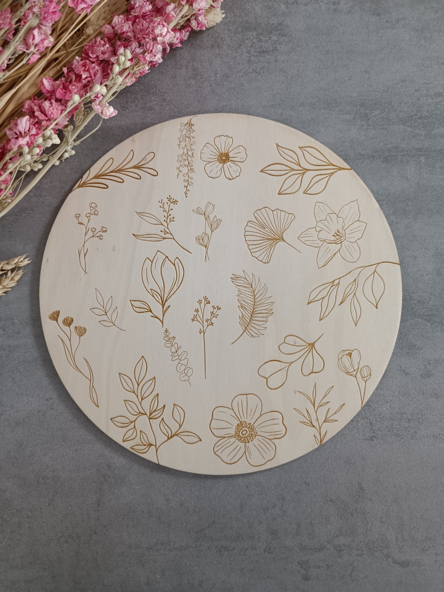 Plaque nominative 3D avec motif en bois/licornes/fleurs/dinos/personnalisée