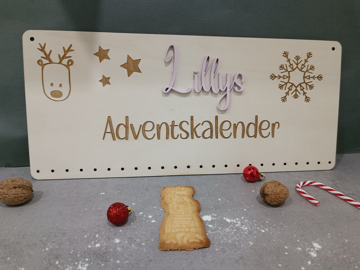 Personalized Advent calendar made of wood/Advent calendar with names/Christmas/Advent calendar for children/Advent calendar to fill
