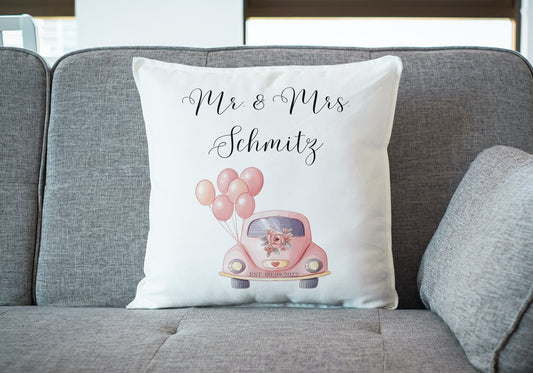 personalized pillow Mr. &amp; Ms./wedding pillow//gift/cushion/personalized/car/wedding car