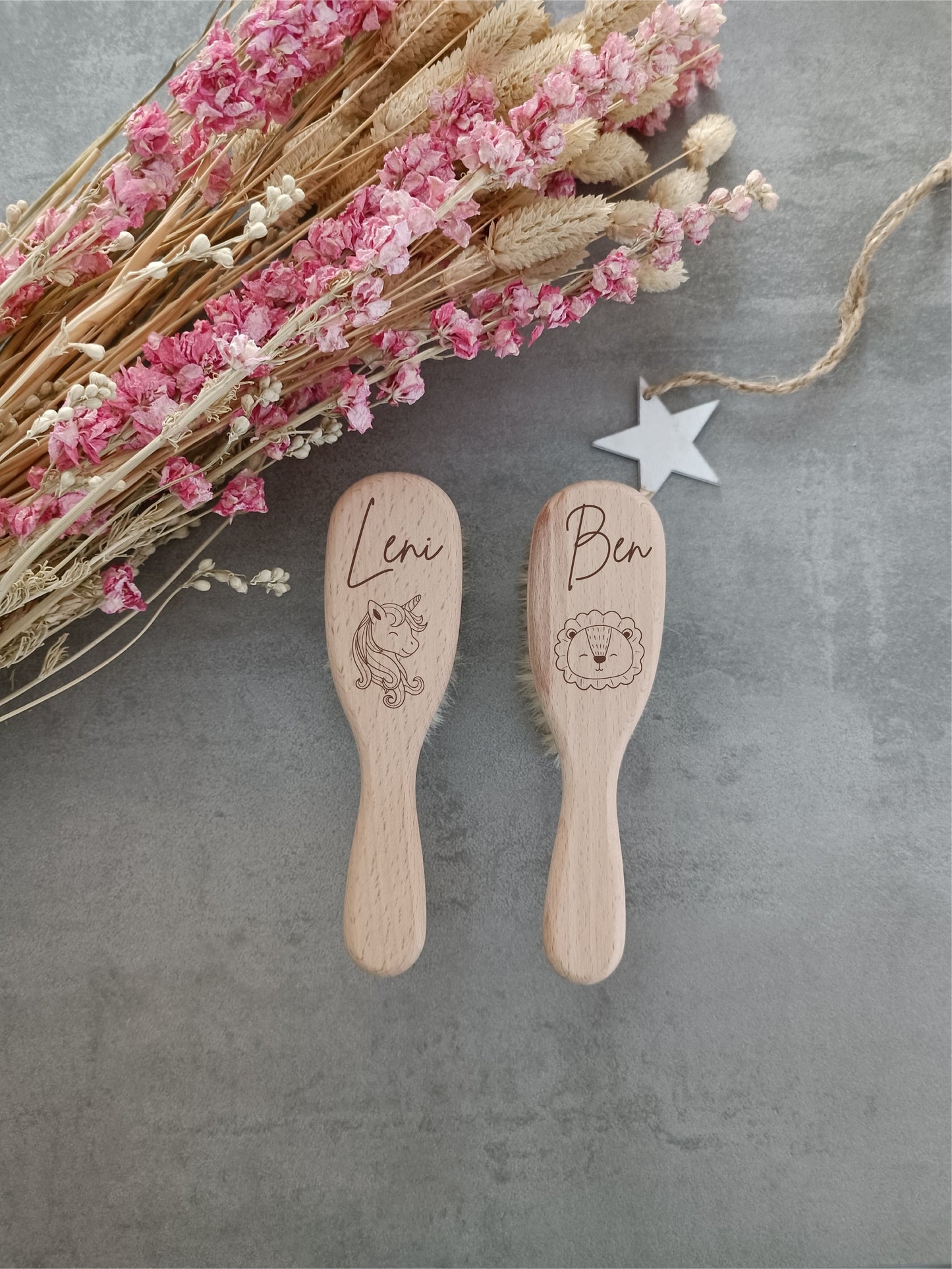 Personalized baby brush/baby hair brush/birth gift/baptism gift