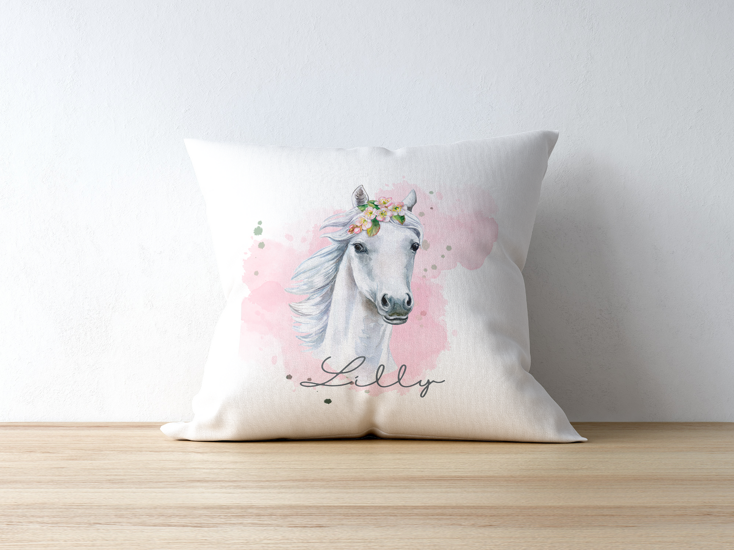 Pillow with horse/name pillow/horse pillow/gift/cushion/personalized