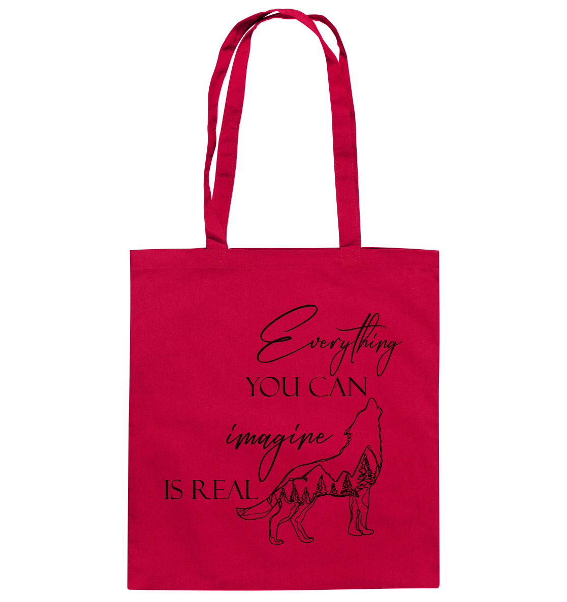 Wolf "Everything you can imagine is real" - Baumwolltasche