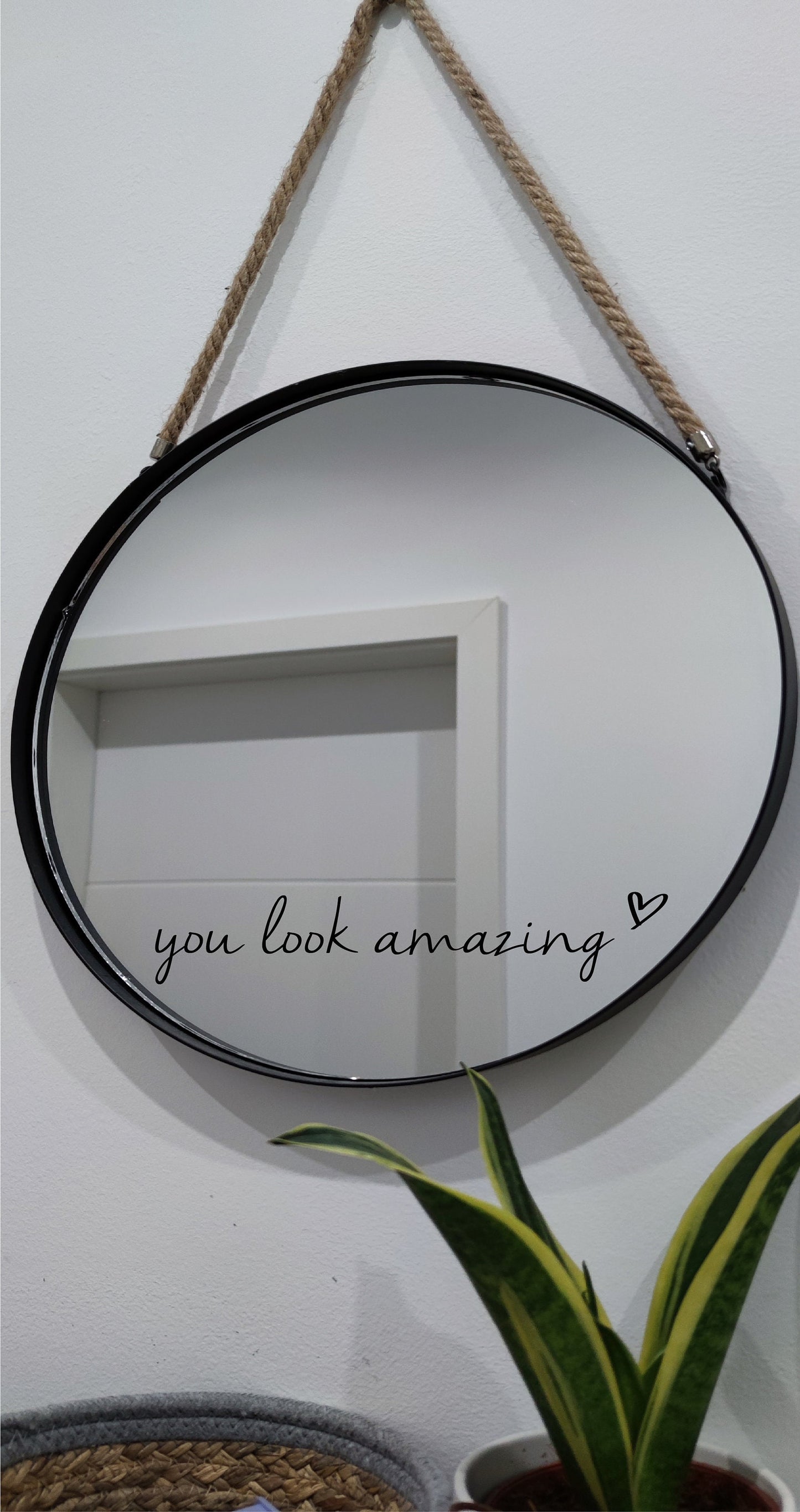 Mirror sticker 20cm mirror/sticker/decal/decoration/gift/gift idea/personalizable/bathroom decoration/mirror decoration