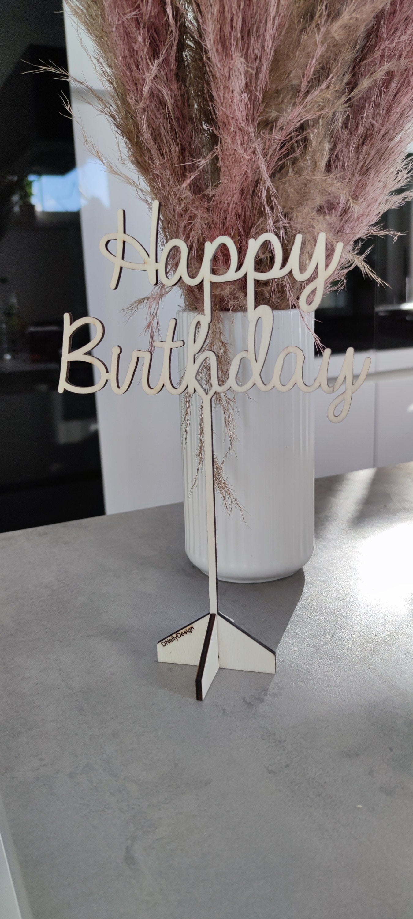 Caketopper/stand Happy Brithday/birthday/wooden/cake/cake/cake topper/cake decoration/cake decoration/birthday gift