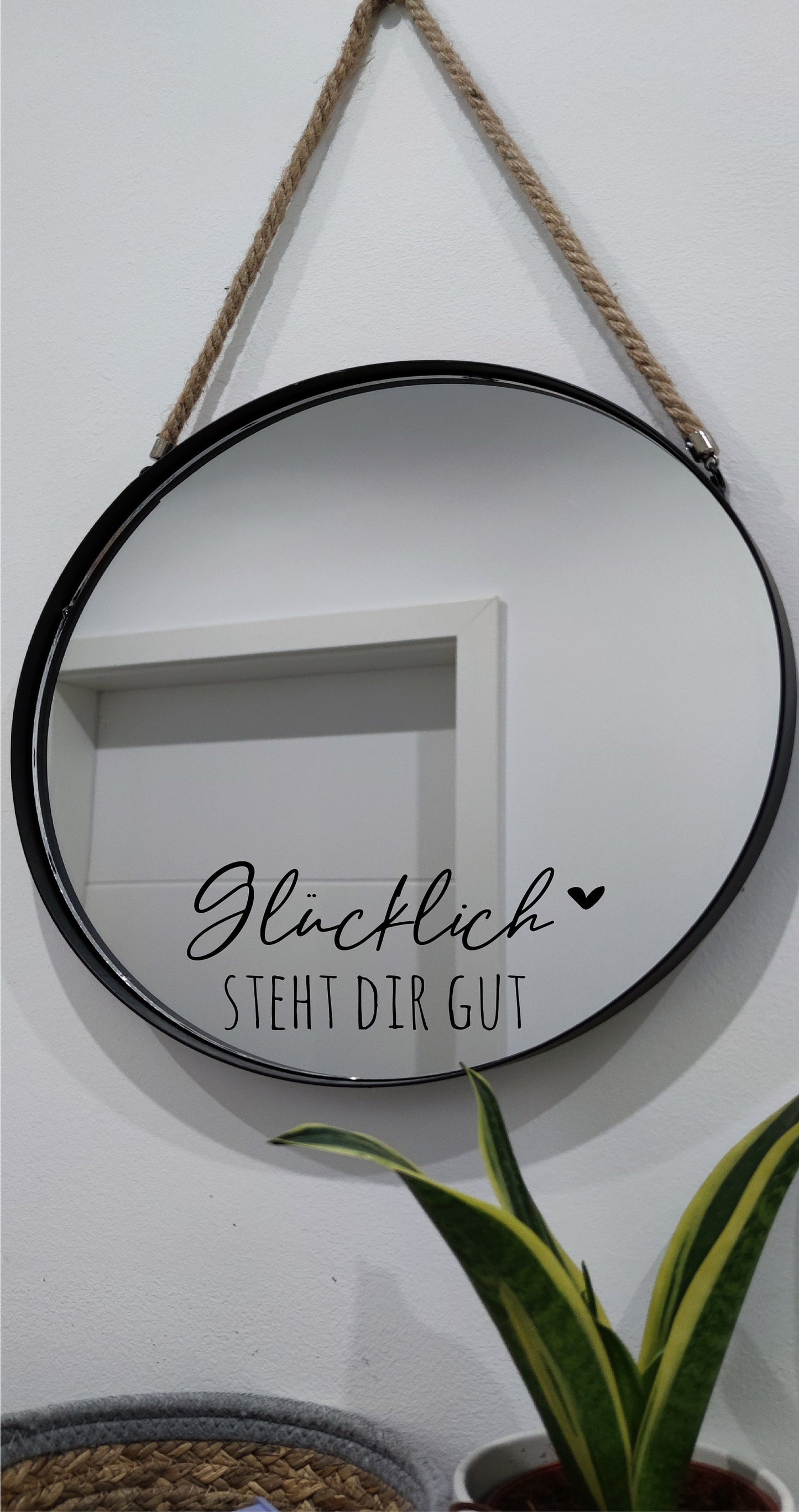 Spiegelaufkleber 20cm Spiegel/Sticker/Aufkleber/Dekoration/Geschenk/Geschenkidee/personalisierbar/Badezimmer Deko/Spiegel Dekoration