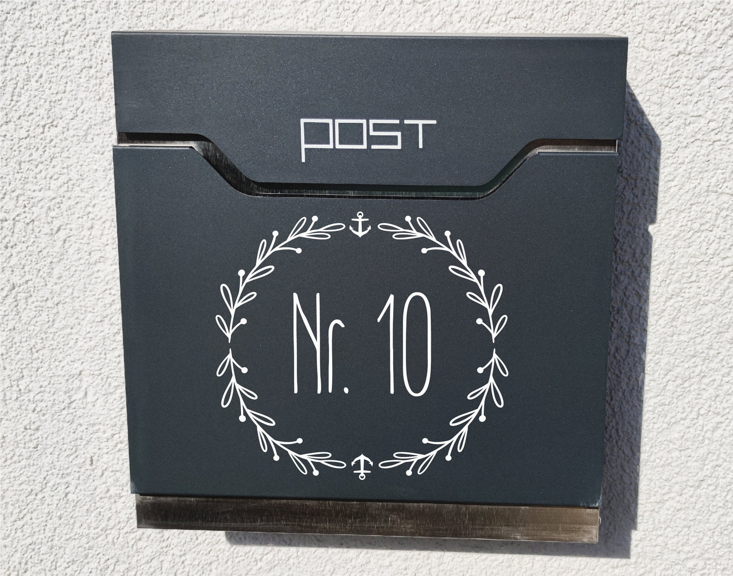 Briefkasten Aufkleber Hausnummer/ Personalisiert / Briefkastenbeschriftung/ Modern / Hausnummer / Mülleimeraufkleber