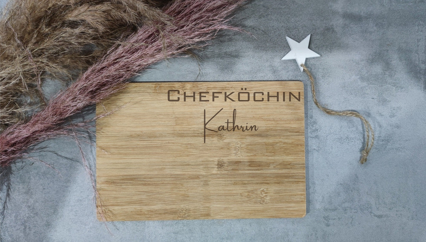 Breakfast board chef personalized/cutting board/breakfast board/birthday gift/wooden board with engraving/breakfast board with name