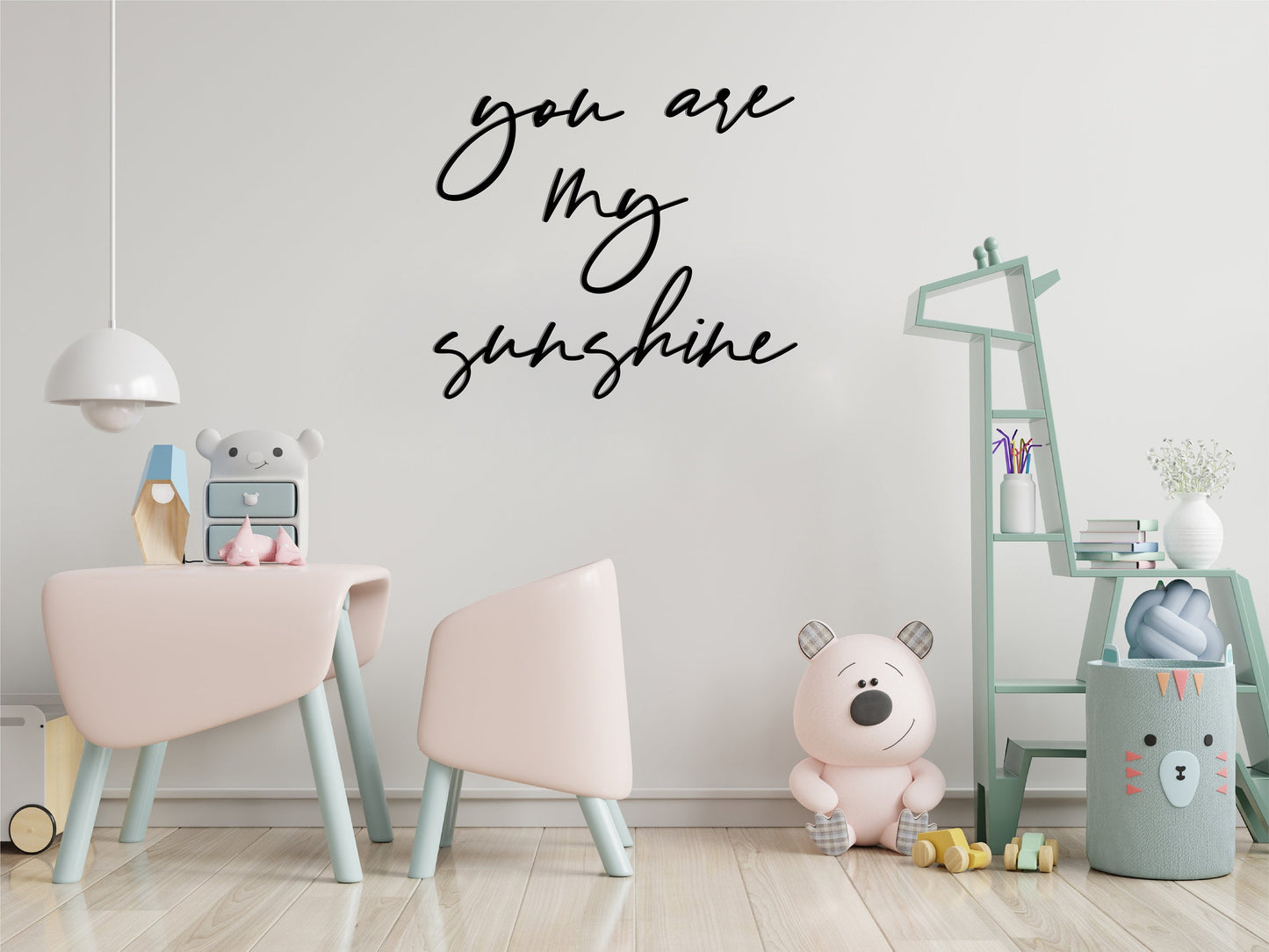 you are my sunshine wooden lettering, children's room decoration, baby room decoration, wooden decoration