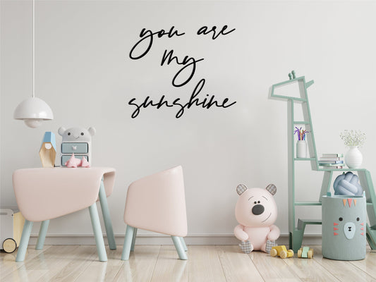 you are my sunshine Schriftzug aus Holz, Kinderzimmerdeko, Babyzimmerdeko, Deko aus Holz