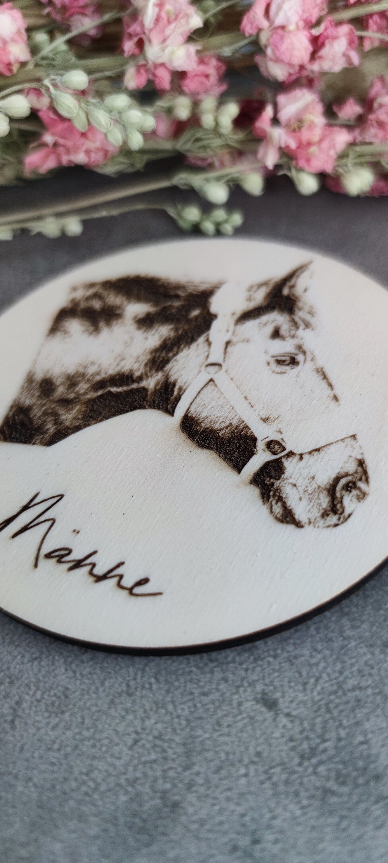Photo engraving on wood/Photo engraving horse/Photo engraving dog/Photo engraving cat/Photo engraving child/